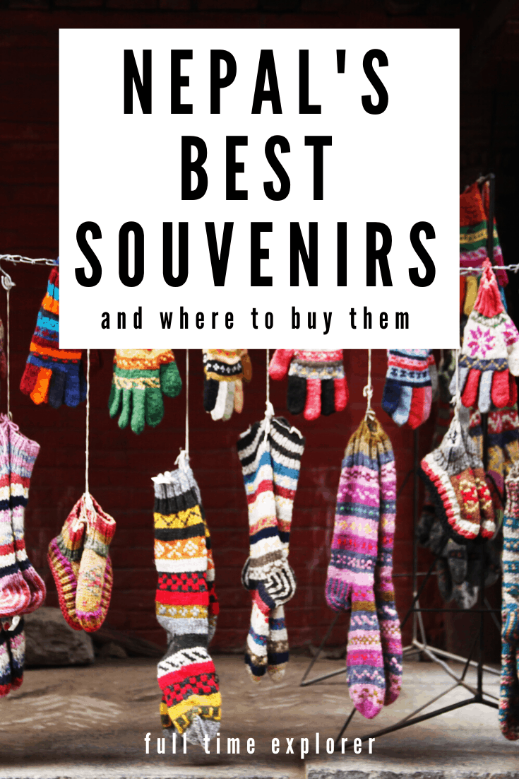 Nepal souvenirs, woolen gloves, shocks and hats